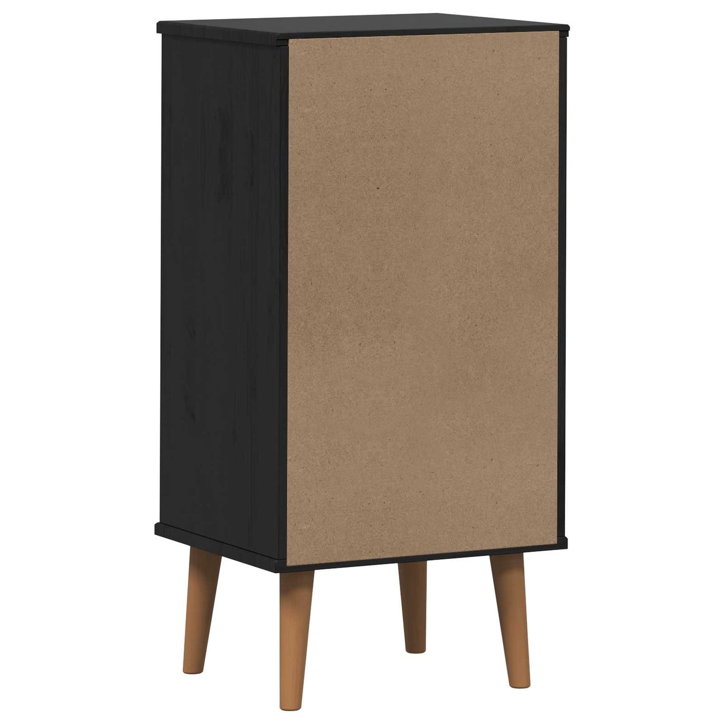 Chest of Drawers MOLDE Black 40 x 35 x 82 cm Solid Pine Wood