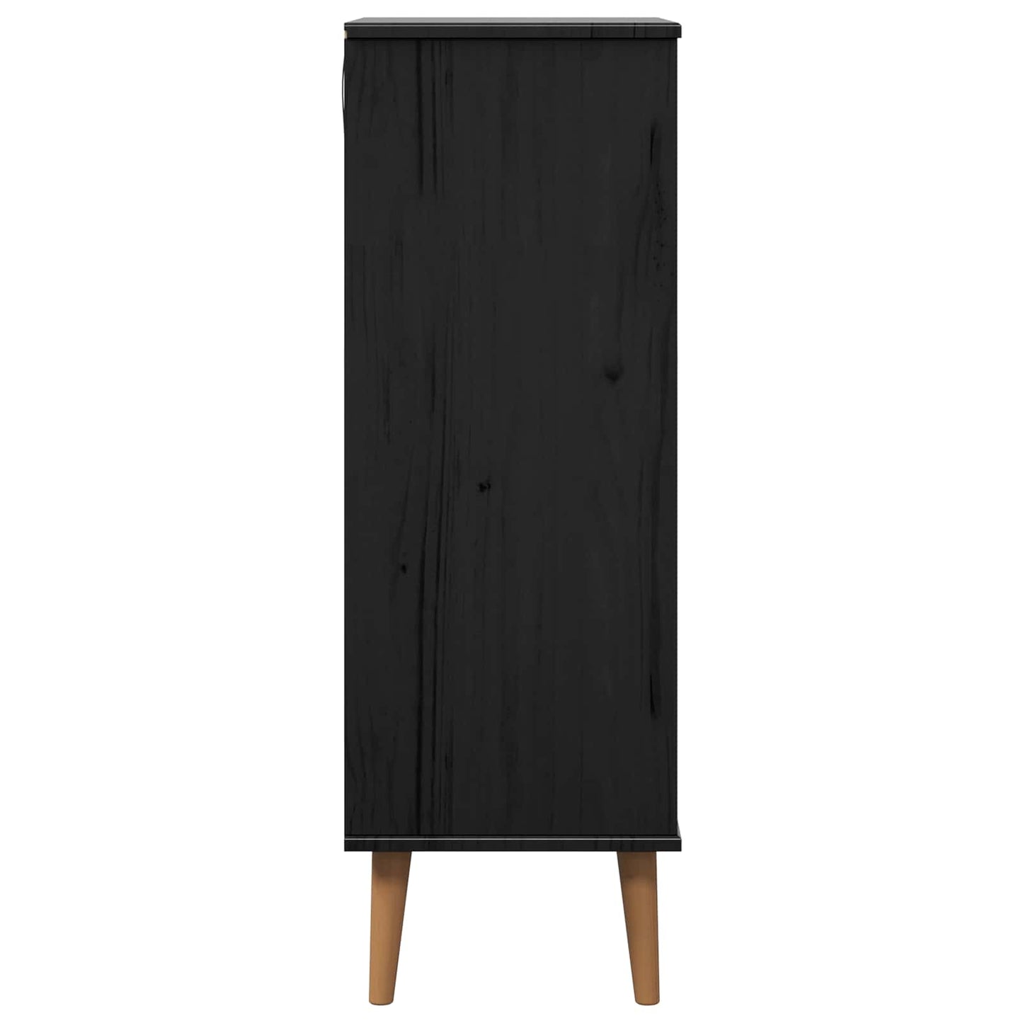 Shoe Cabinet MOLDE 59.5 x 35 x 103 cm Solid Pine Wood Black