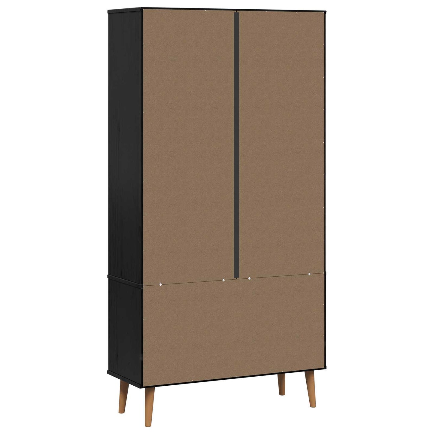 Glass Display Cabinet MOLDE 90 x 35 x 175 cm Solid Pine Wood