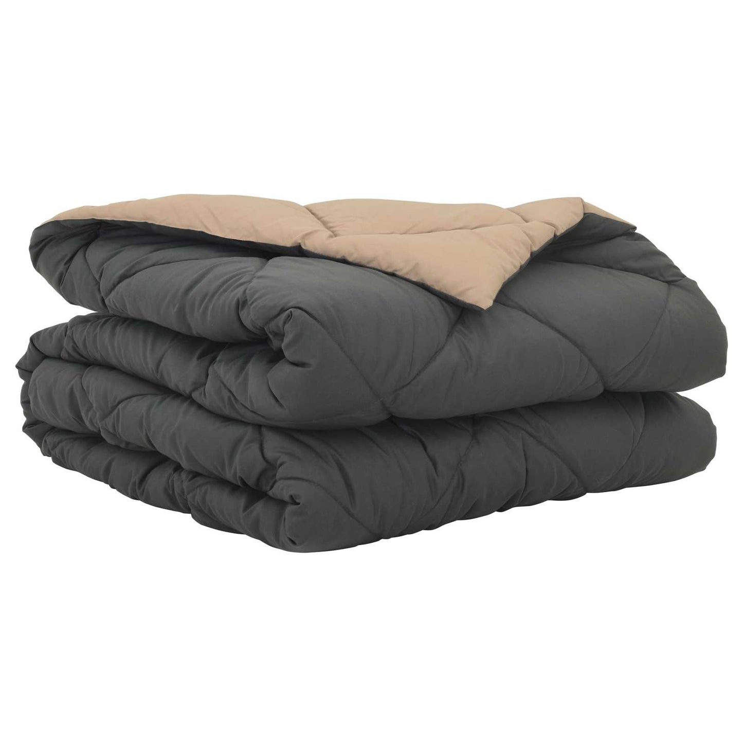 Summer Duvet Anthracite and Taupe 200 x 140 cm Microfiber