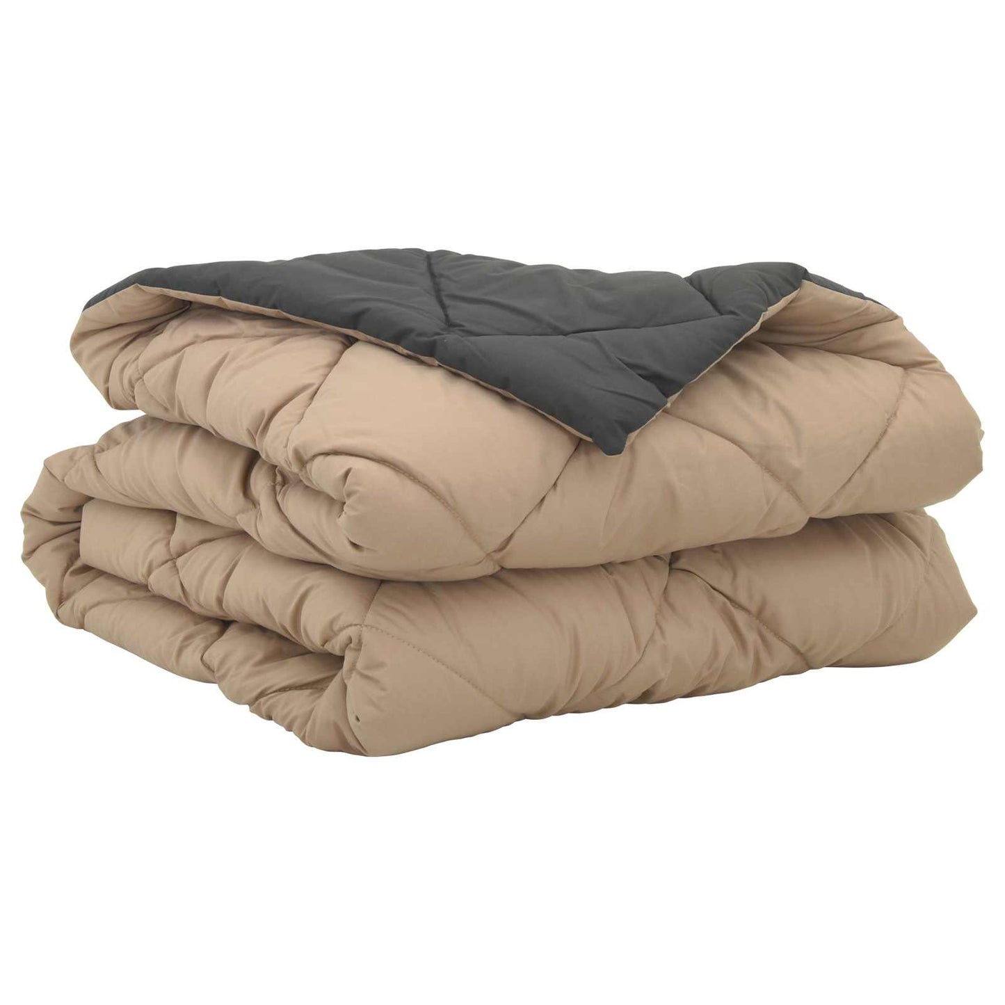 Summer Duvet Anthracite and Taupe 220 x 140 cm Microfiber