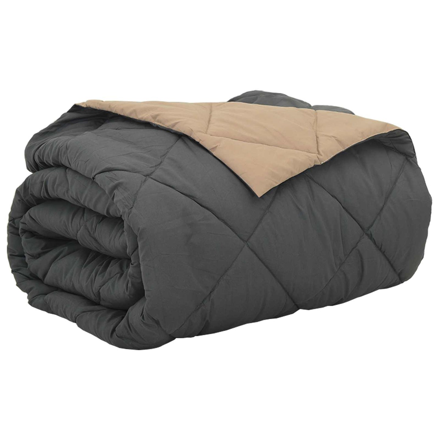 Summer Duvet Anthracite and Taupe 220 x 200 cm Microfiber