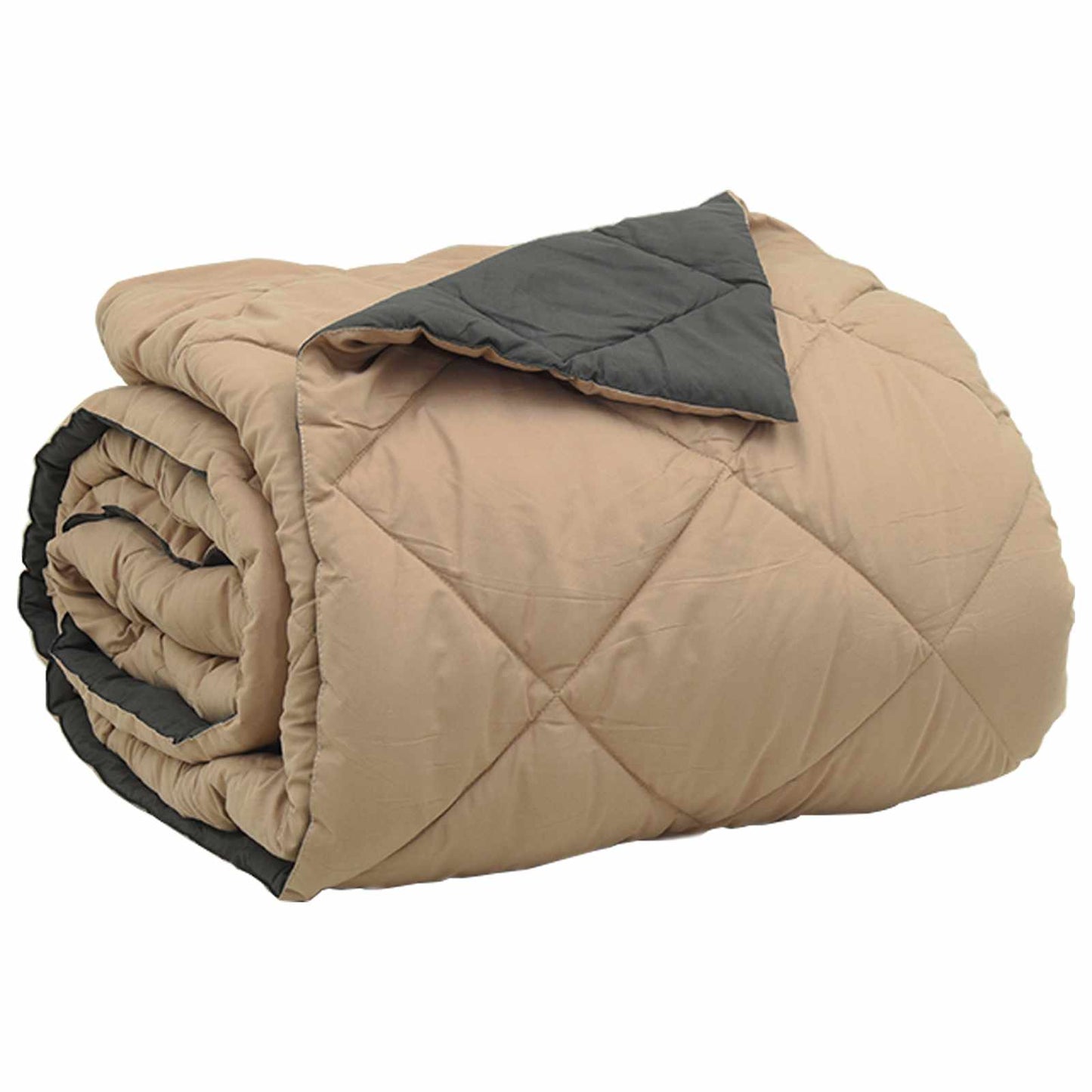 Summer Duvet Anthracite and Taupe 220 x 200 cm Microfiber