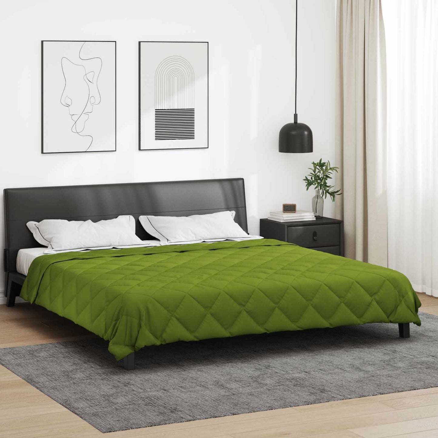 Summer Duvet Green 220 x 260 cm Microfiber