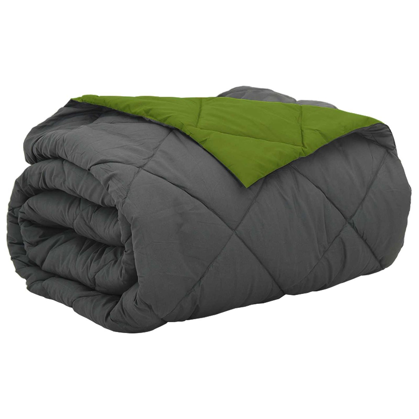 Summer Duvet Green and Anthracite 220 x 240 cm Microfiber