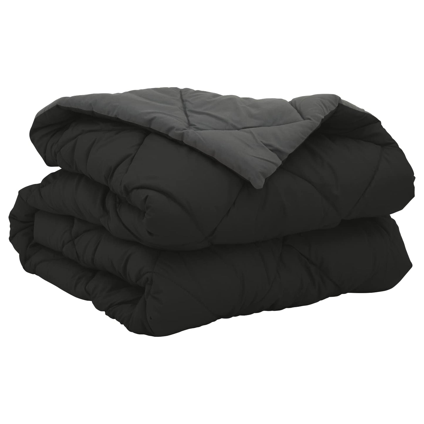 Summer Duvet Black and Anthracite 220 x 135 cm Microfiber
