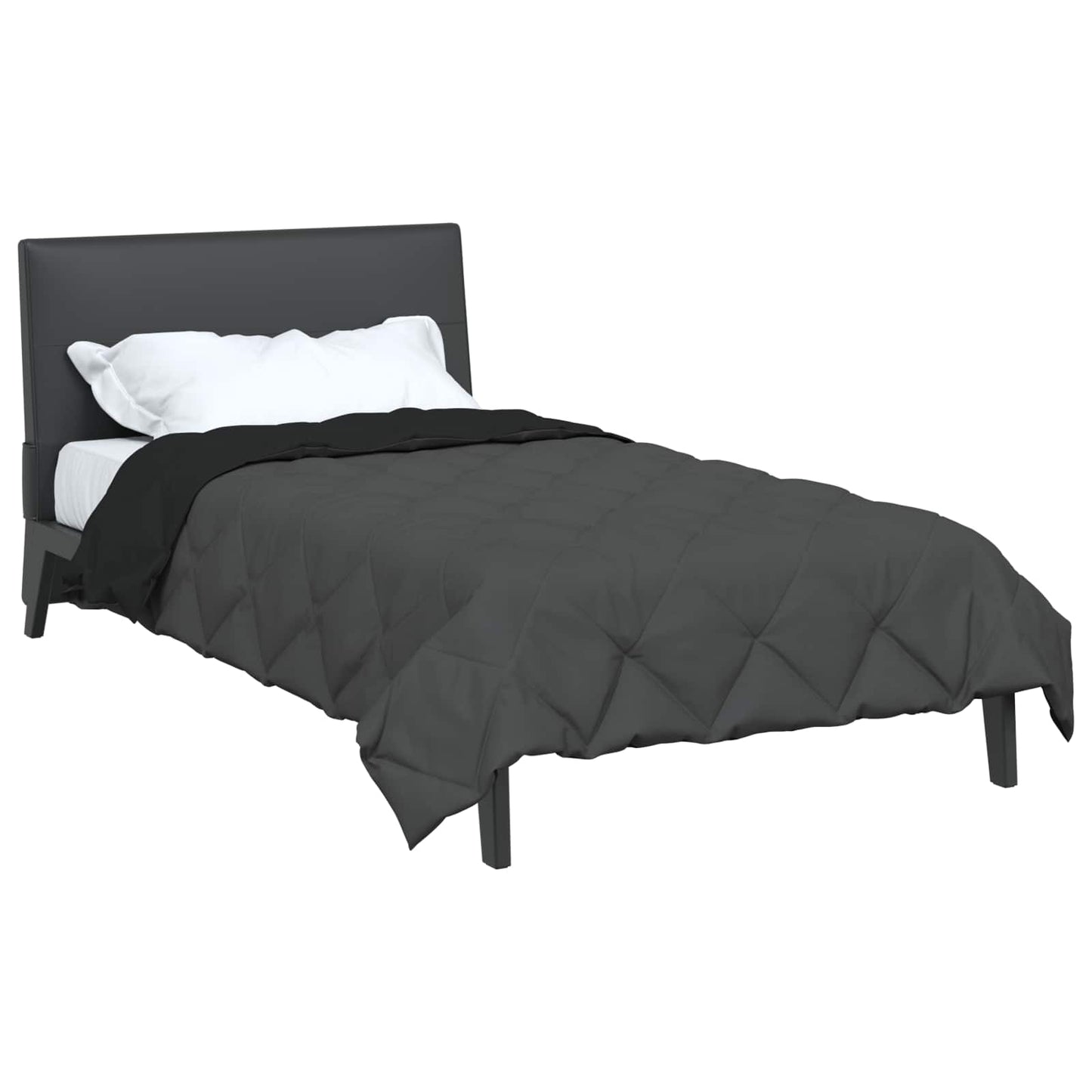 Summer Duvet Black and Anthracite 220 x 140 cm Microfiber