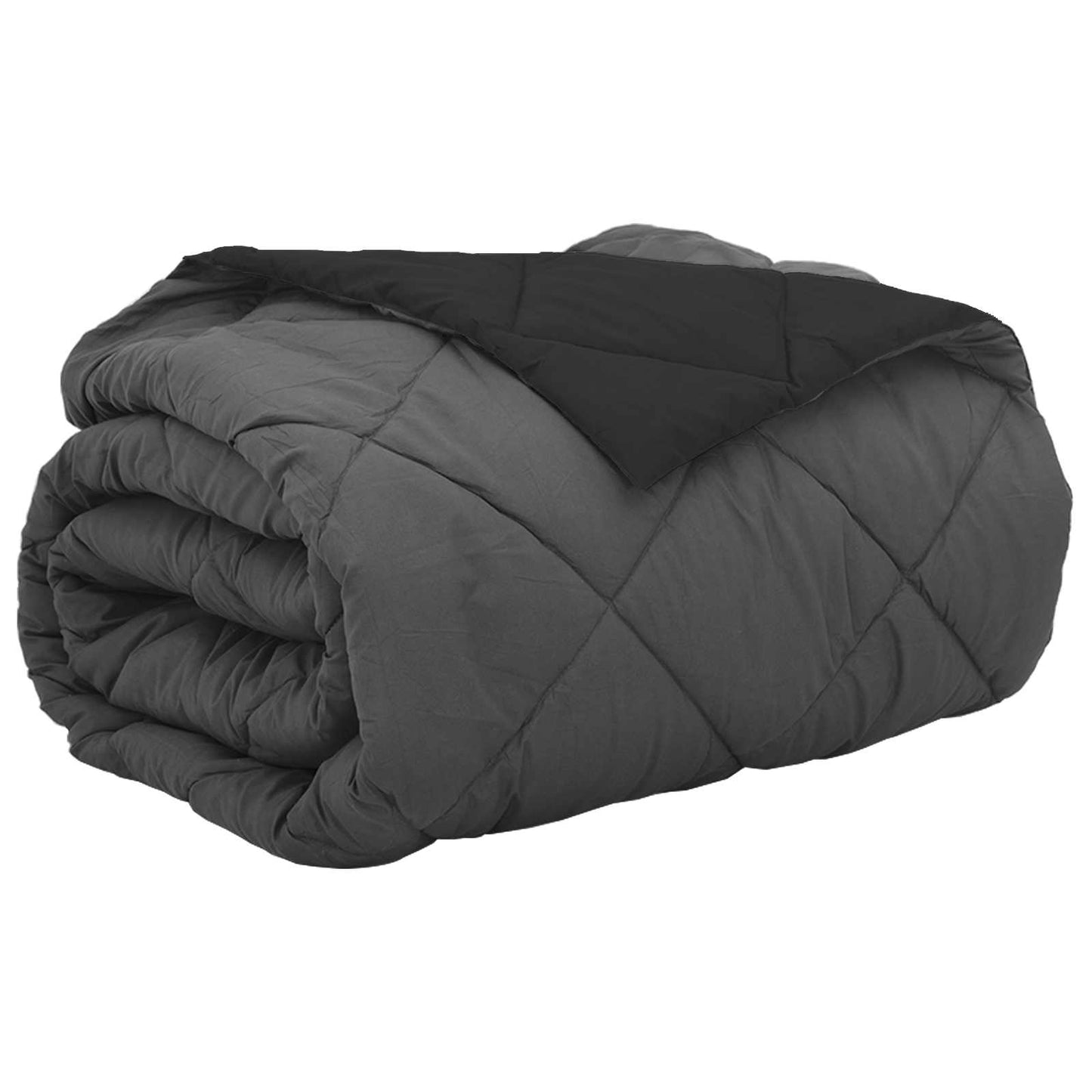 Summer Duvet Black and Anthracite 220 x 200 cm Microfiber