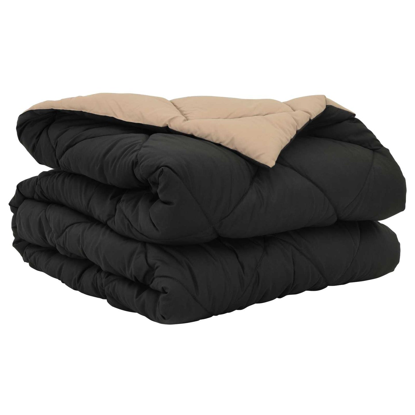 Summer Duvet Black and Taupe 200 x 135 cm Microfiber