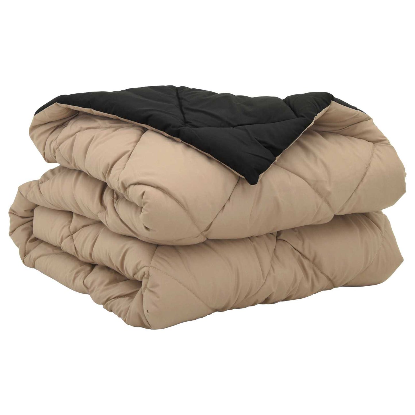Summer Duvet Black and Taupe 200 x 140 cm Microfiber