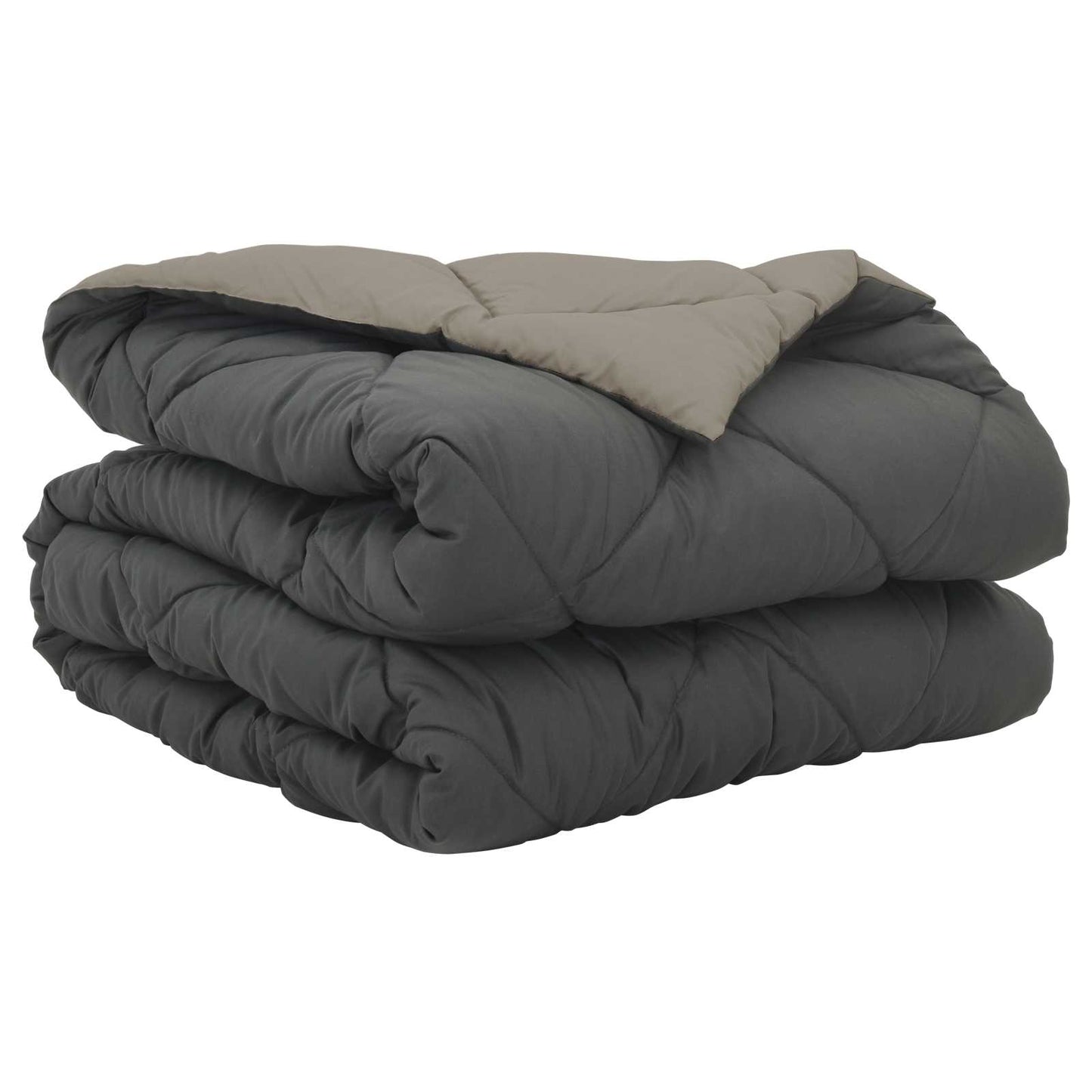 Summer Duvet Light Grey and Anthracite 200 x 140 cm Microfiber