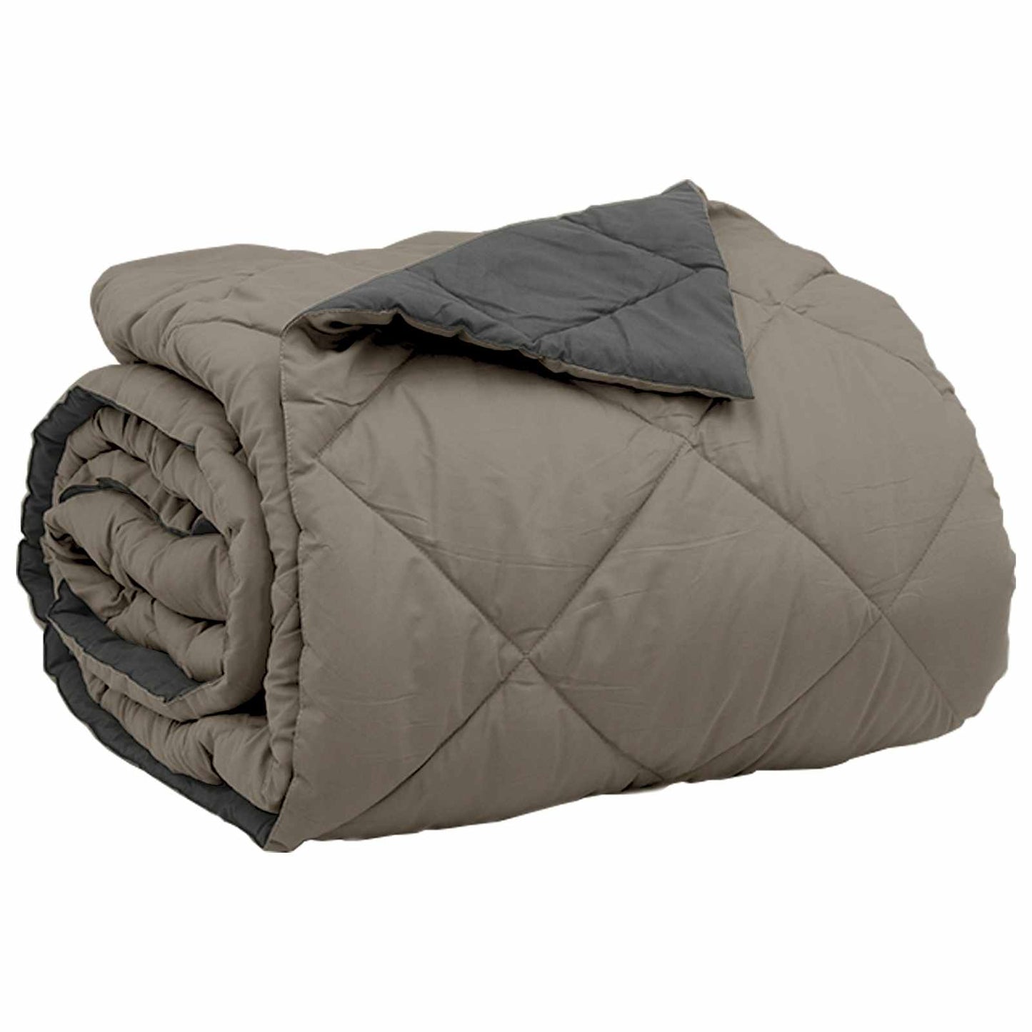 Summer Duvet Light Grey and Anthracite 200 x 200 cm Microfiber