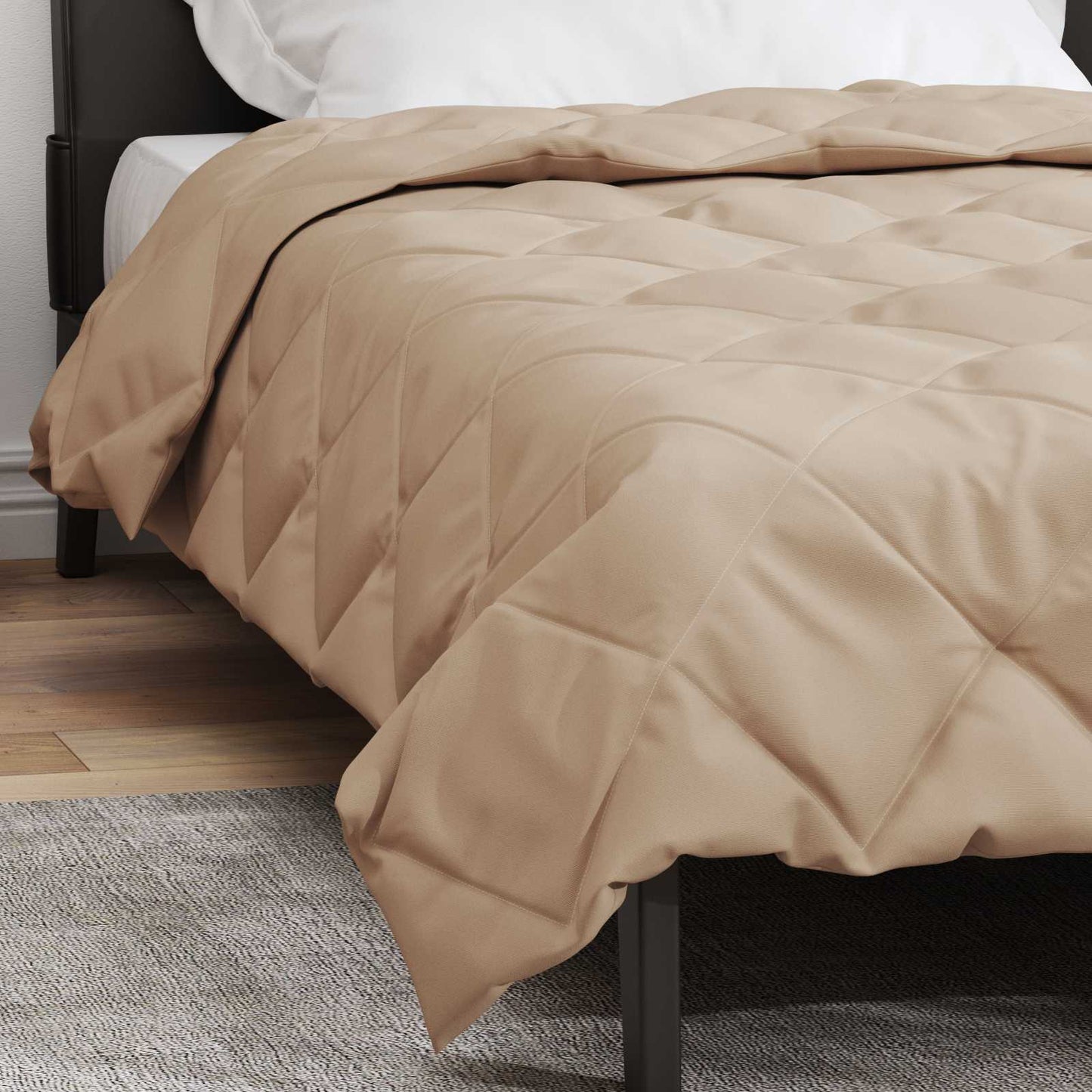 Full Year Duvet Taupe 155 x 220 cm Microfiber