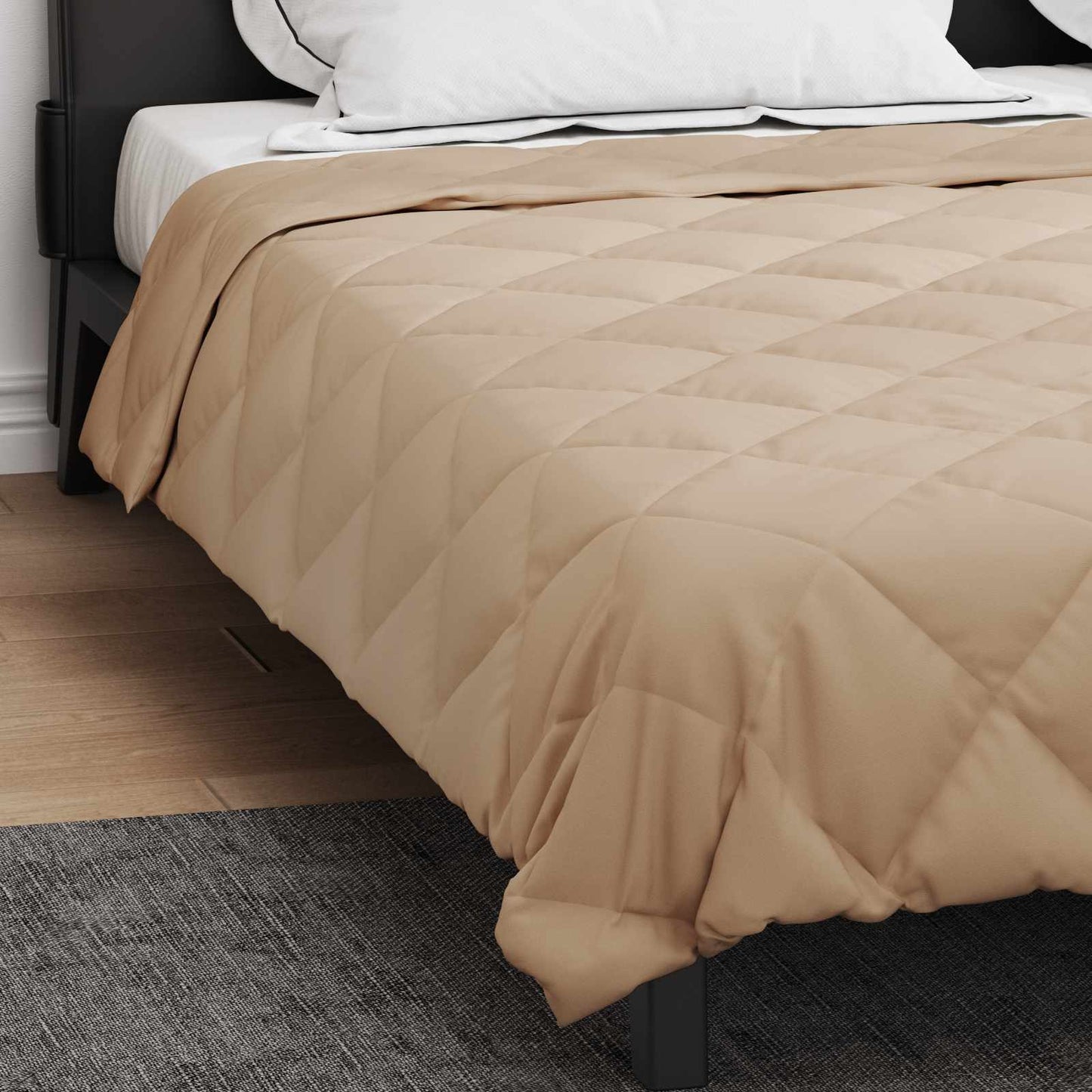 Full Year Duvet Taupe 220 x 240 cm Microfiber