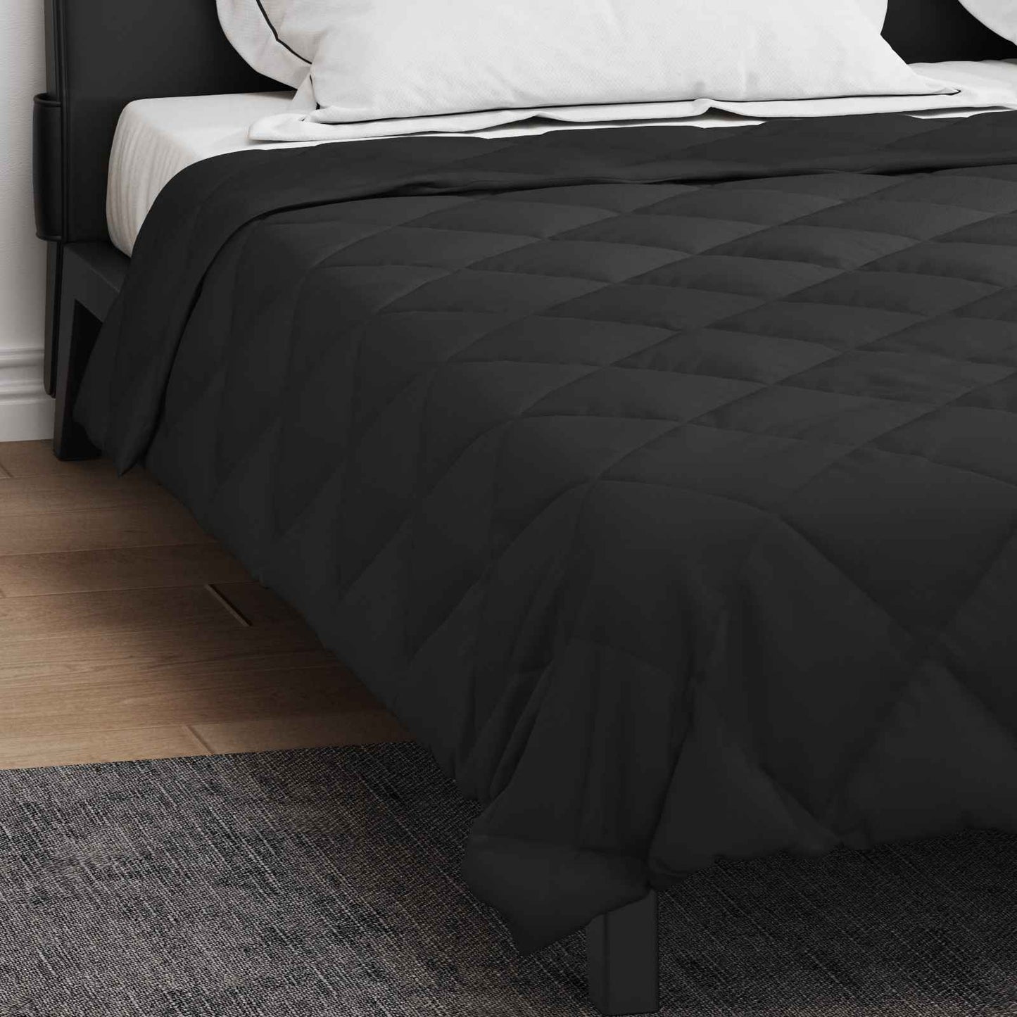 Full Year Duvet Black 200 x 200 cm Microfiber