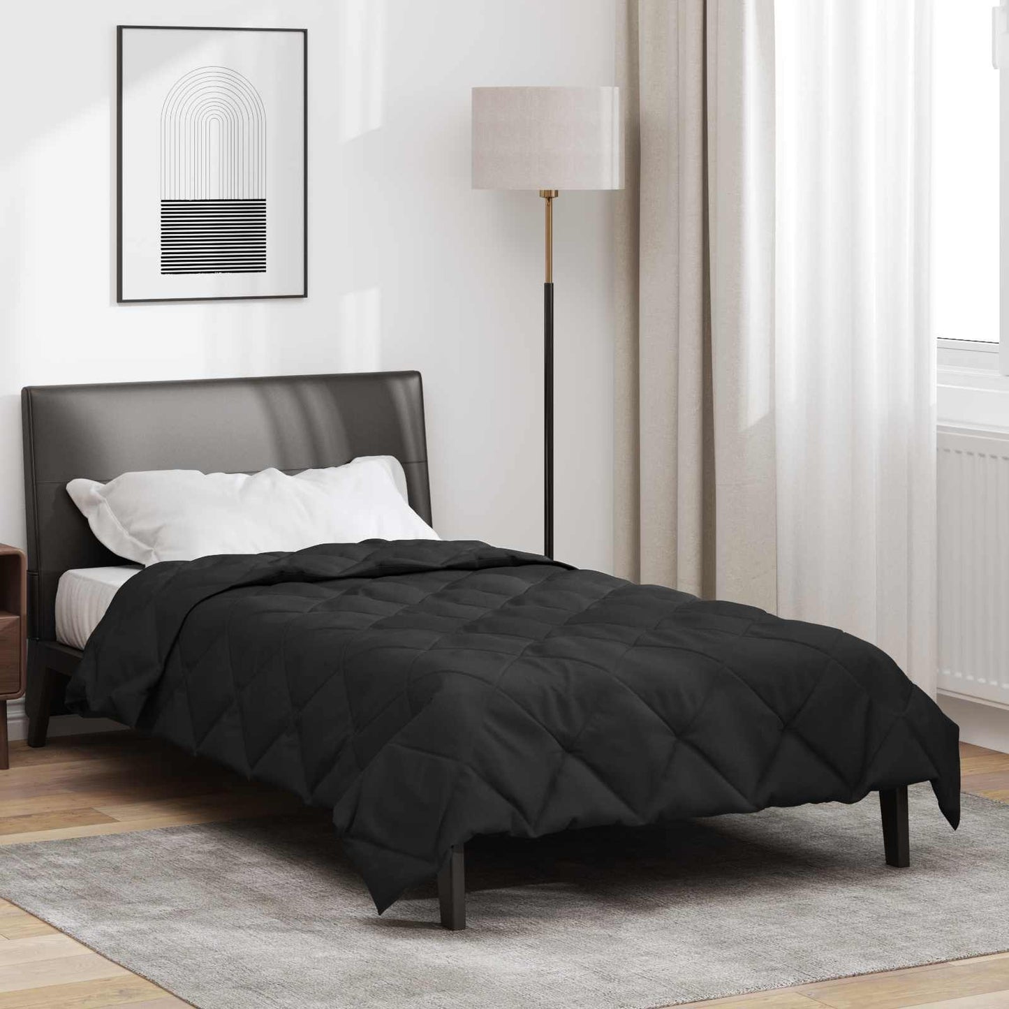 Full Year Duvet Black 140 x 220 cm Microfiber