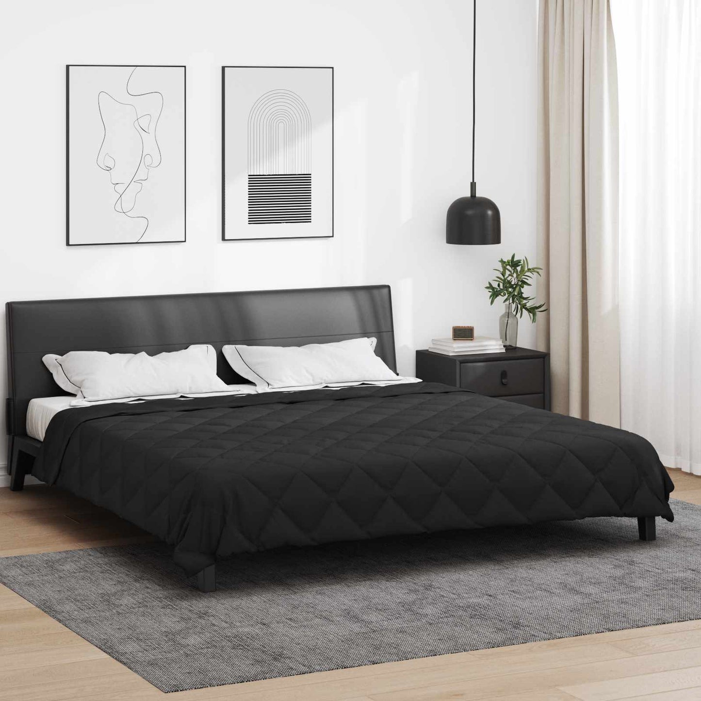 Full Year Duvet Black 240 x 260 cm Microfiber
