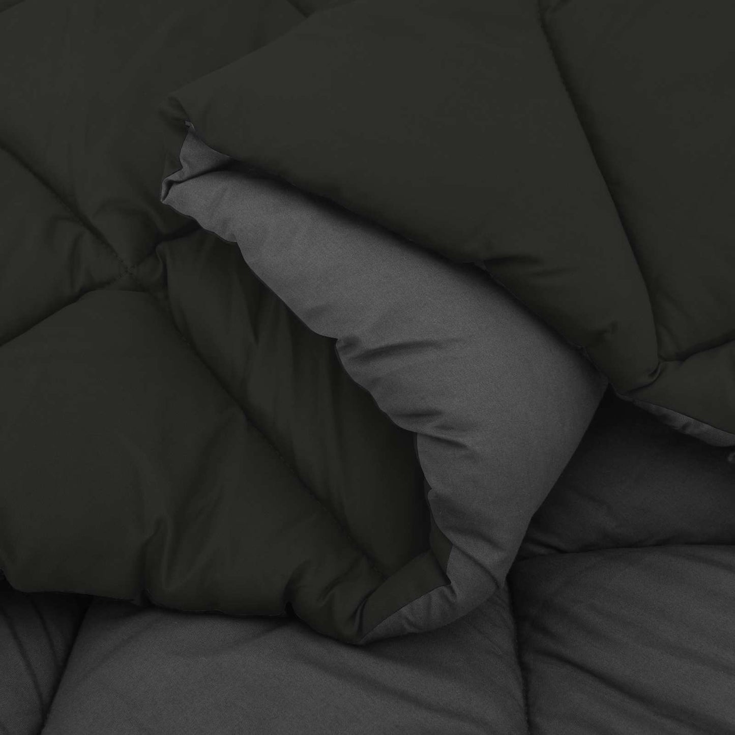 Full Year Duvet Black and Anthracite 200 x 240 cm Microfiber