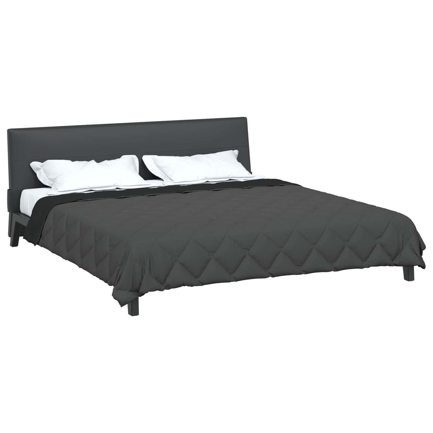 Full Year Duvet Black and Anthracite 220 x 200 cm Microfiber