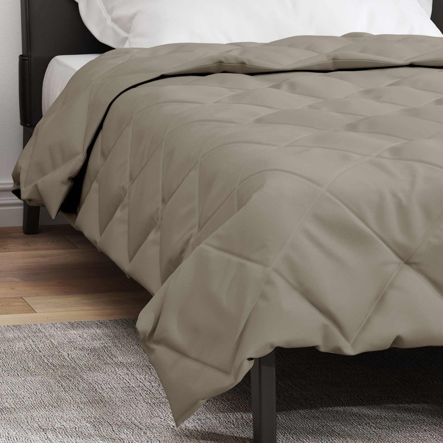 Full Year Duvet Light Grey 140 x 220 cm Microfiber