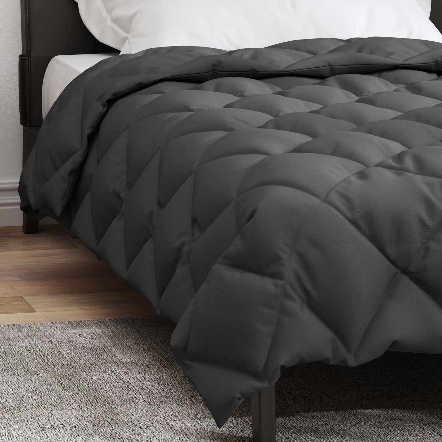 Winter Duvet Anthracite 135 x 200 cm Microfiber