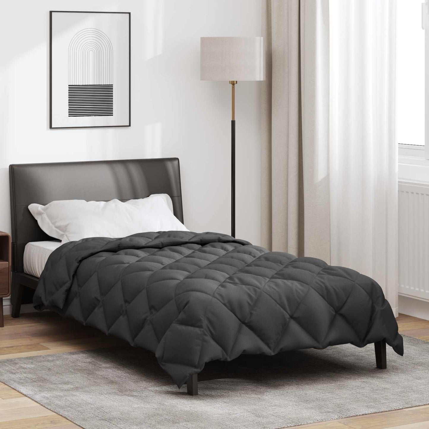 Winter Duvet Anthracite 135 x 200 cm Microfiber