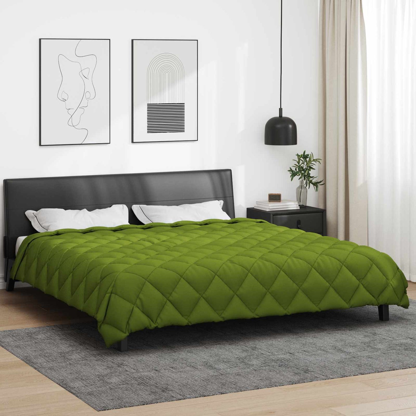 Winter Duvet Green 200 x 220 cm Microfiber