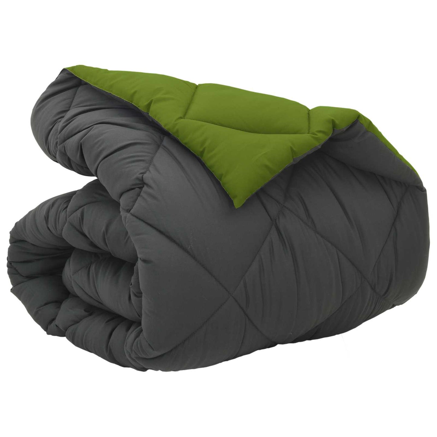 Winter Duvet Green and Anthracite 140 x 200 cm Microfiber