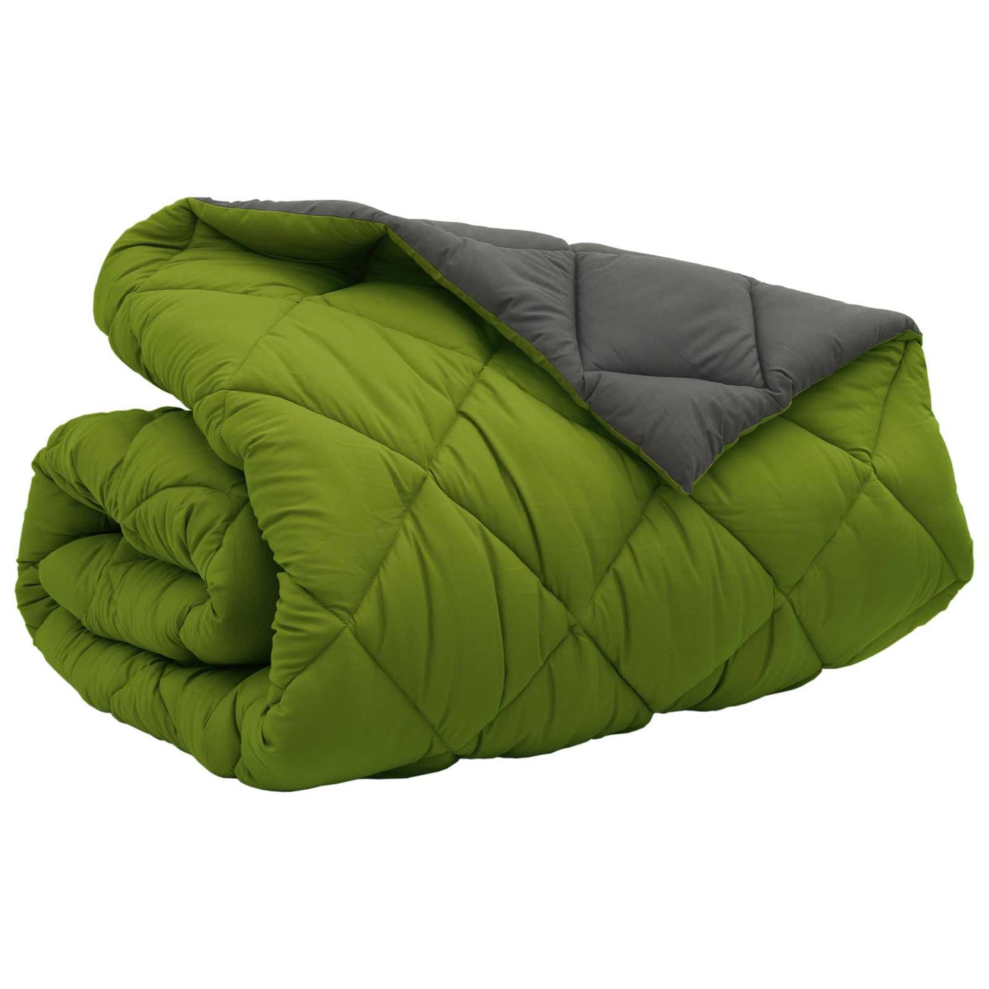 Winter Duvet Green and Anthracite 200 x 200 cm Microfiber