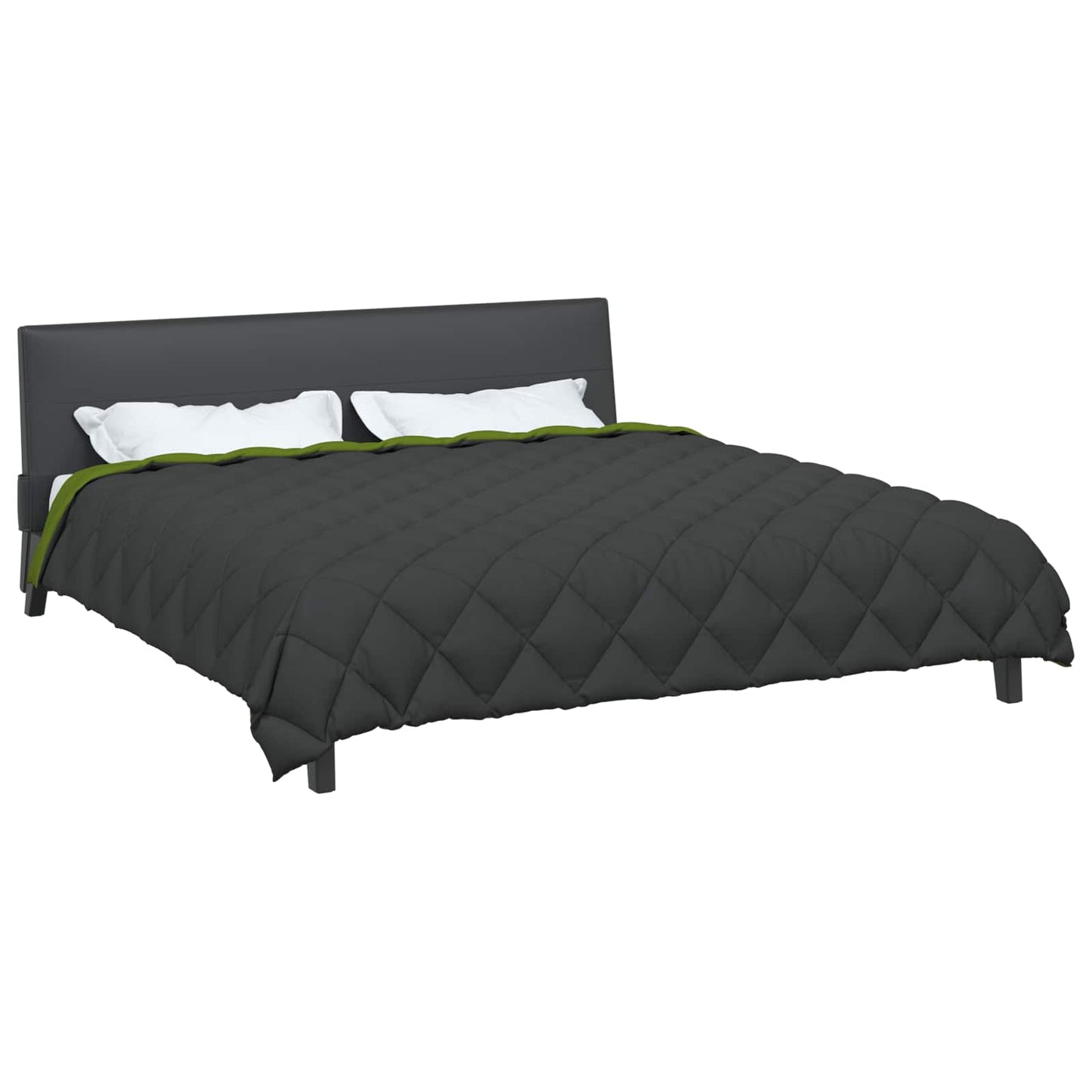 Winter Duvet Green and Anthracite 200 x 200 cm Microfiber
