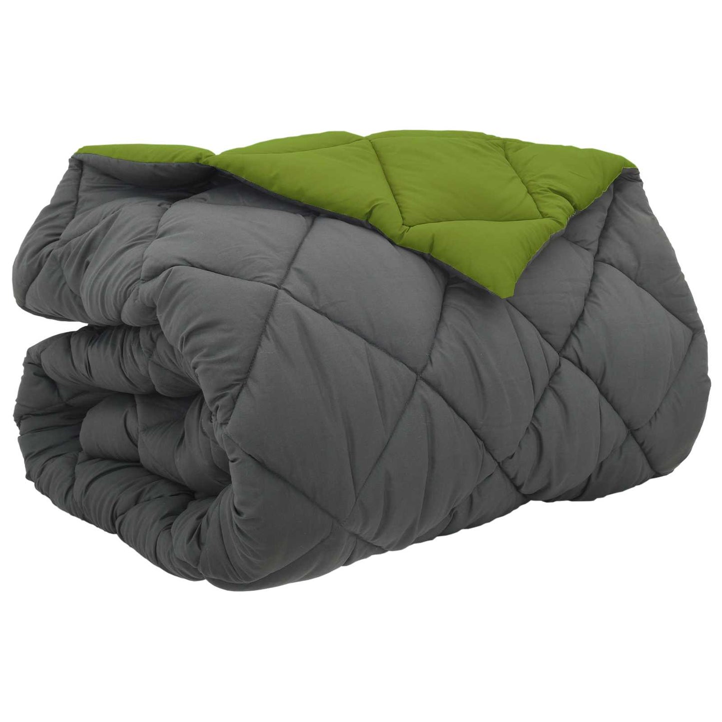 Winter Duvet Green and Anthracite 200 x 240 cm Microfiber