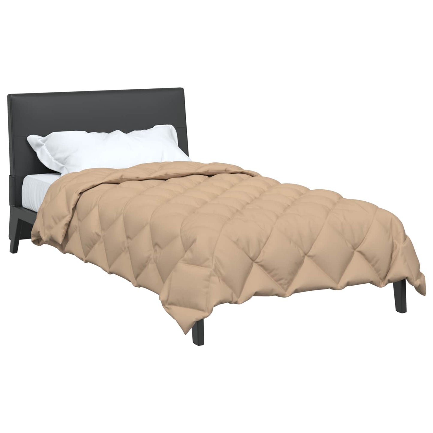Winter Duvet Taupe 155 x 220 cm Microfiber