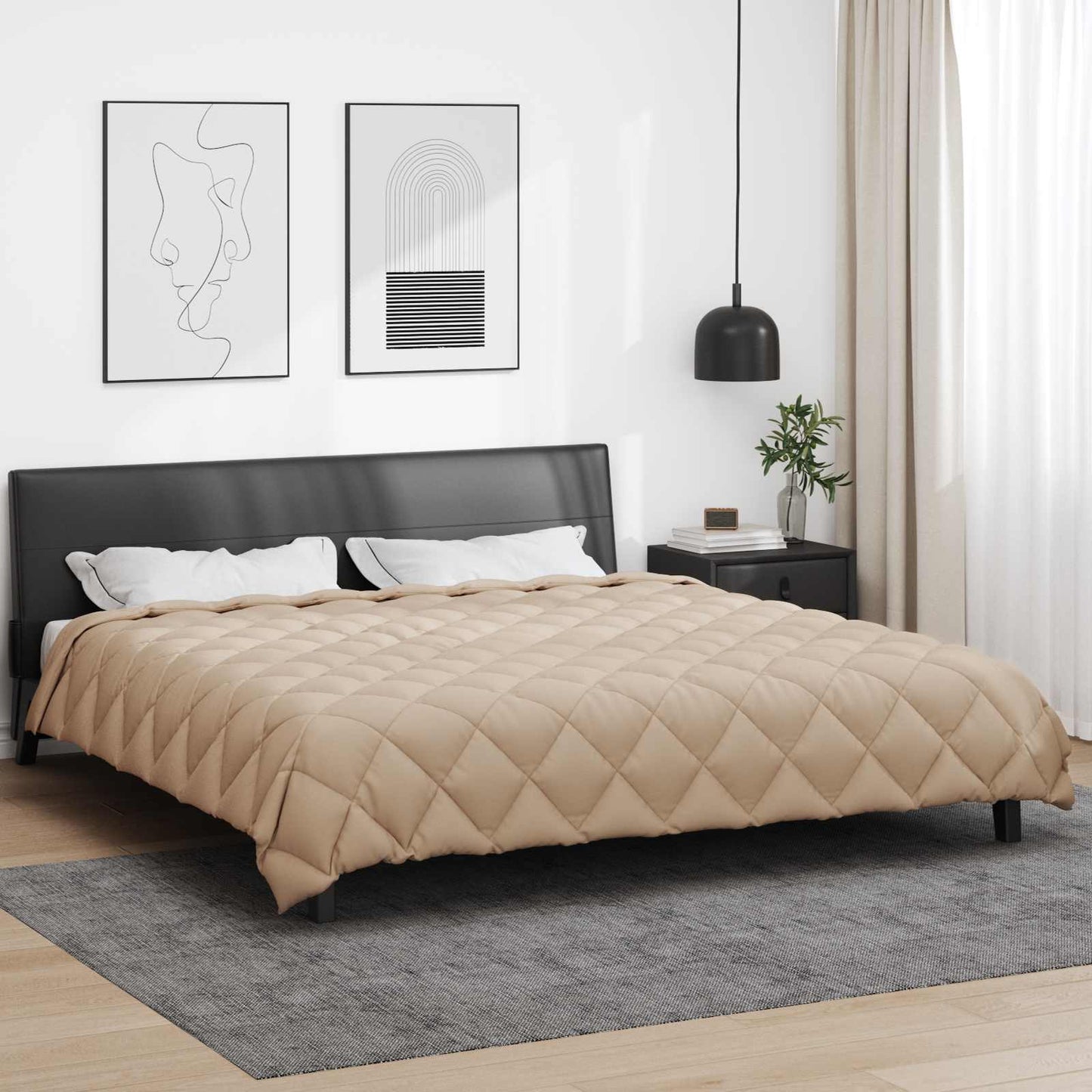 Winter Duvet Taupe 200 x 240 cm Microfiber