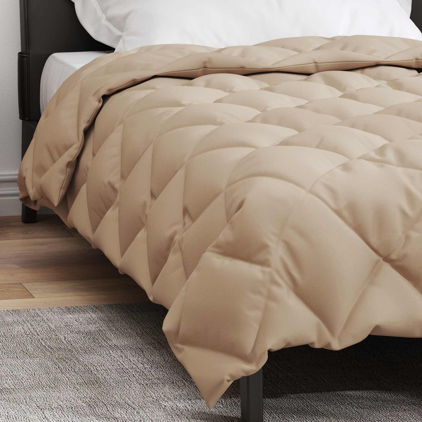 Winter Duvet Taupe 155 x 220 cm Microfiber