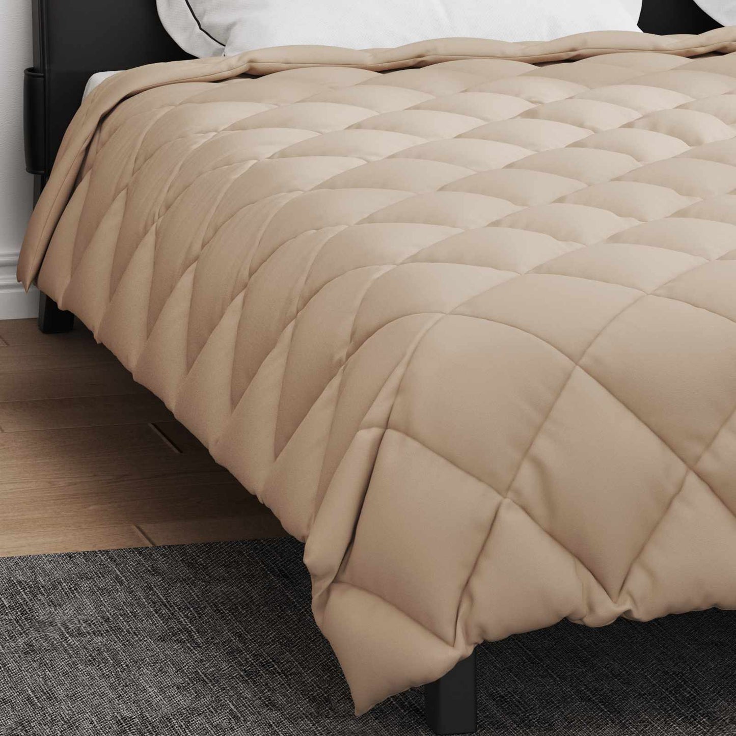 Winter Duvet Taupe 200 x 220 cm Microfiber