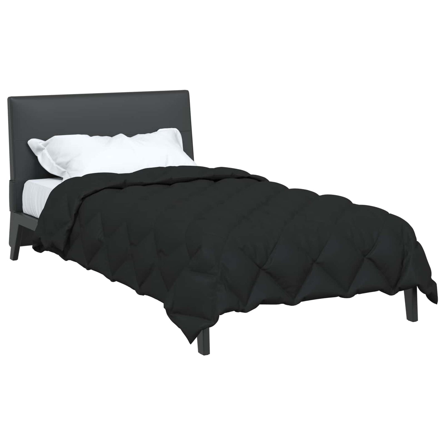 Winter Duvet Black 140 x 200 cm Microfiber