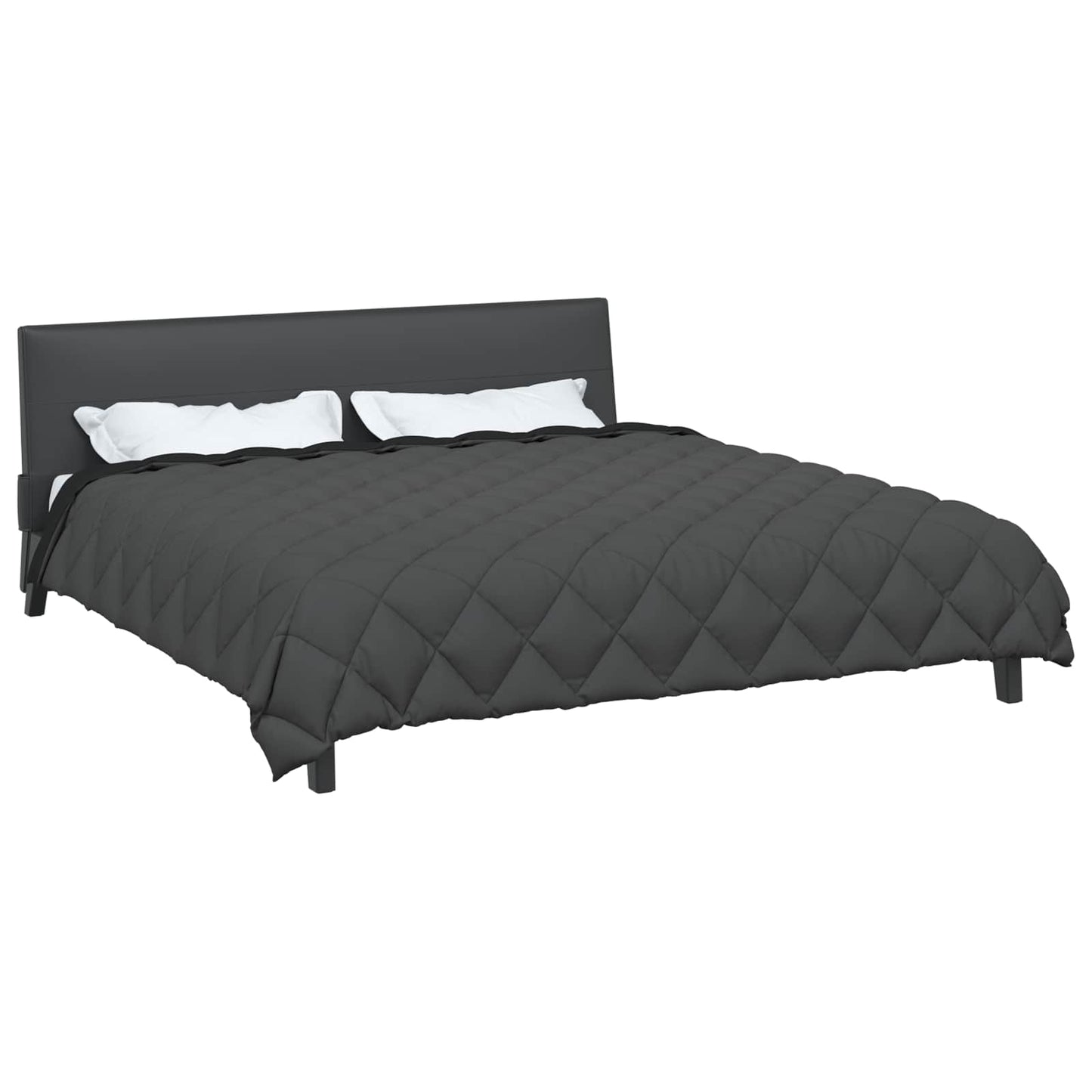 Winter Duvet Black and Anthracite 200 x 200 cm Microfiber