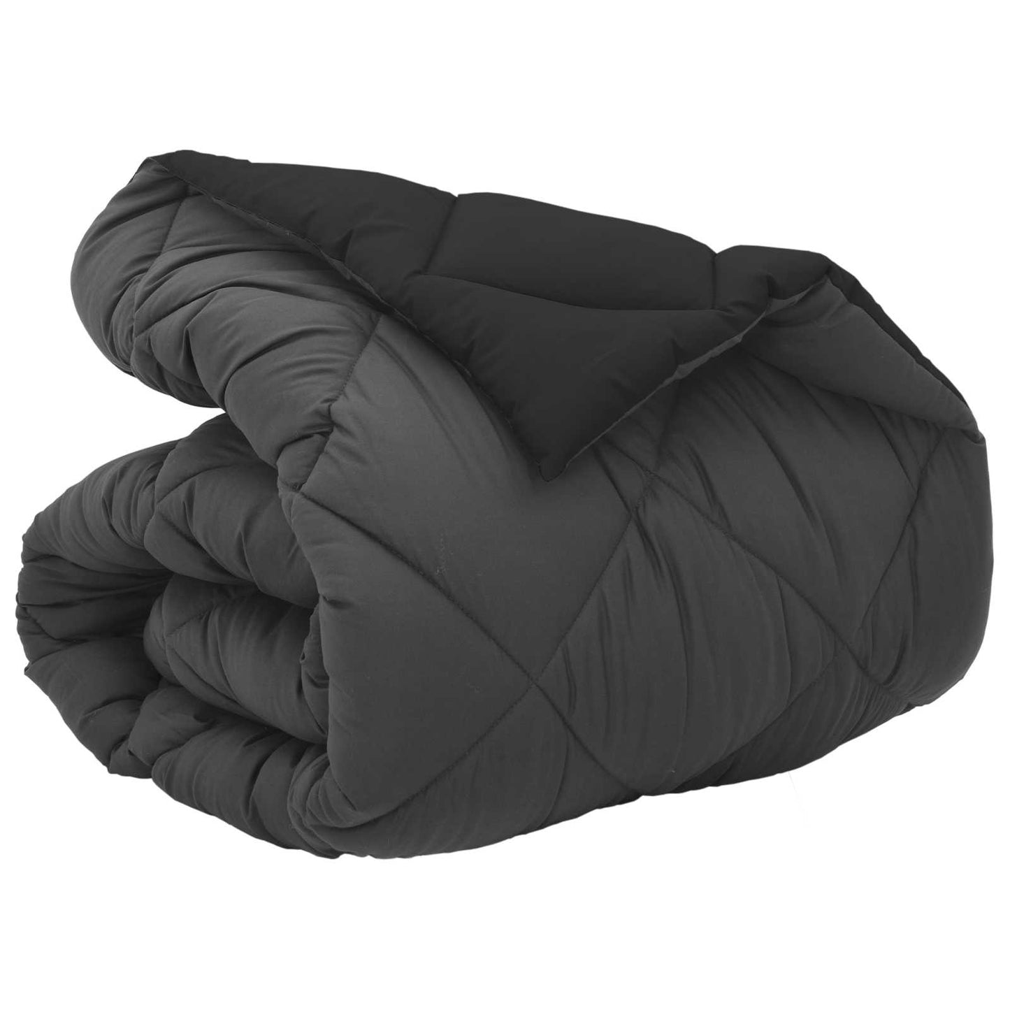 Winter Duvet Black and Anthracite 155 x 220 cm Microfiber