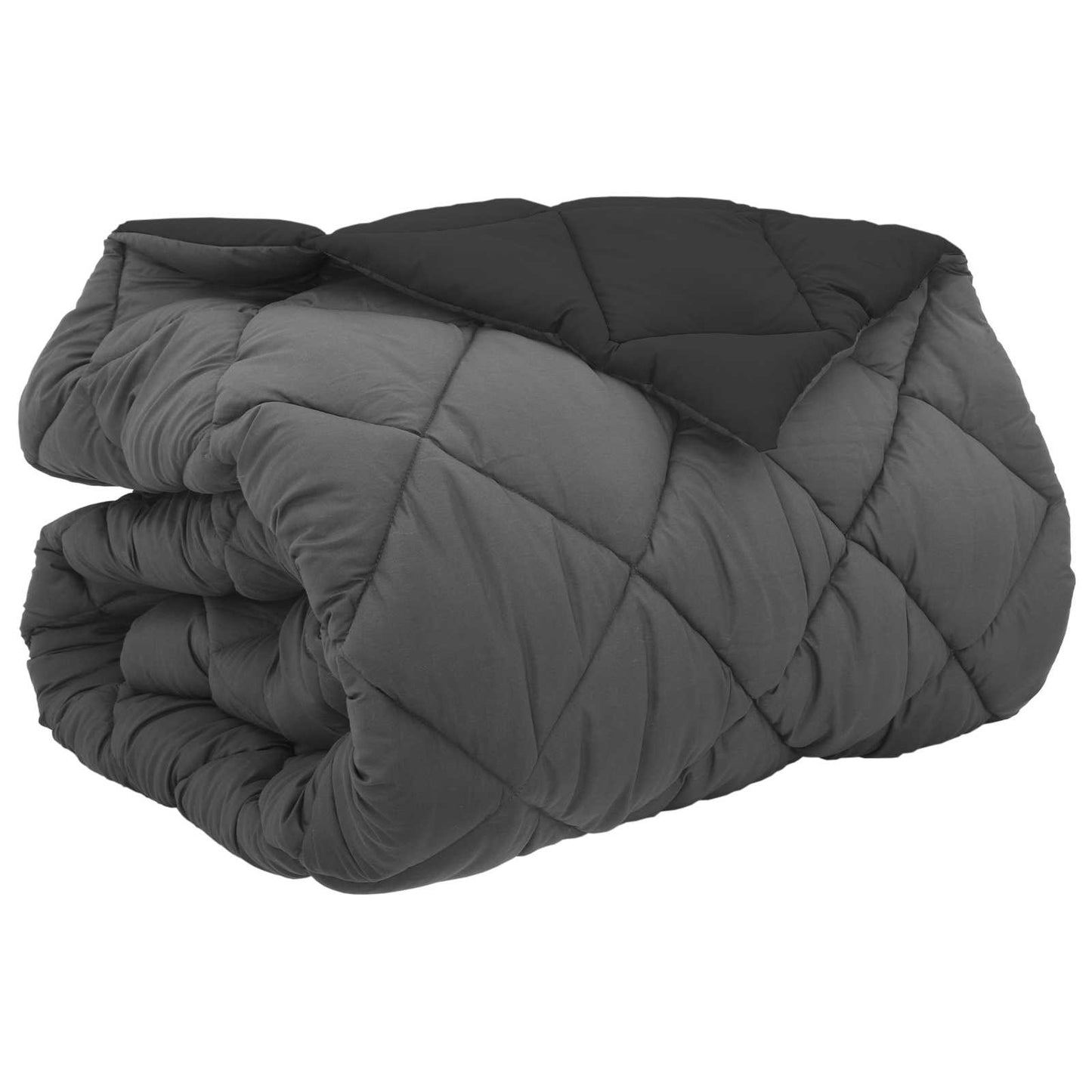 Winter Duvet Black and Anthracite 200 x 220 cm Microfiber