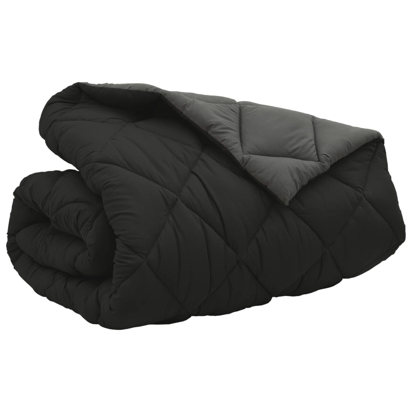 Winter Duvet Black and Anthracite 220 x 240 cm Microfiber