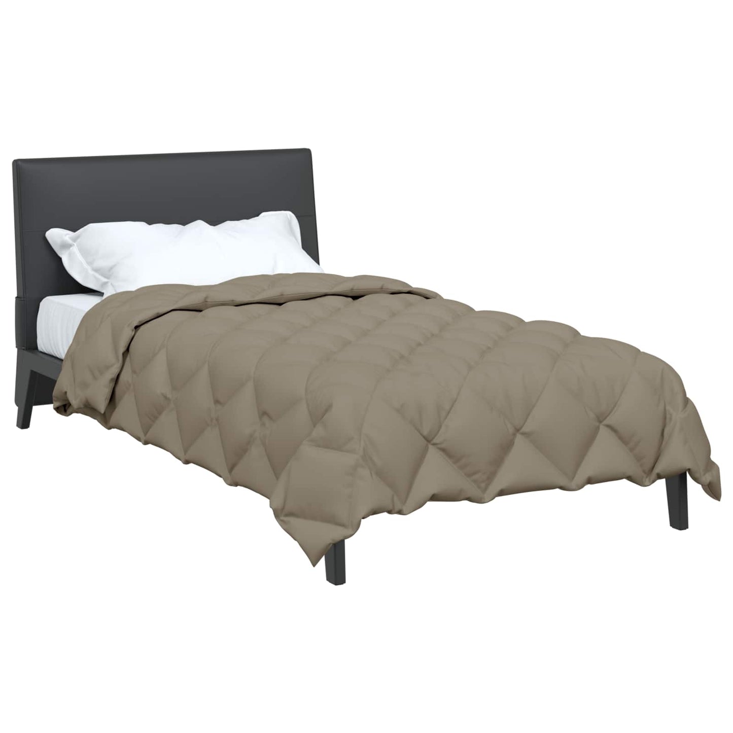 Winter Duvet Light Grey 140 x 220 cm Microfiber