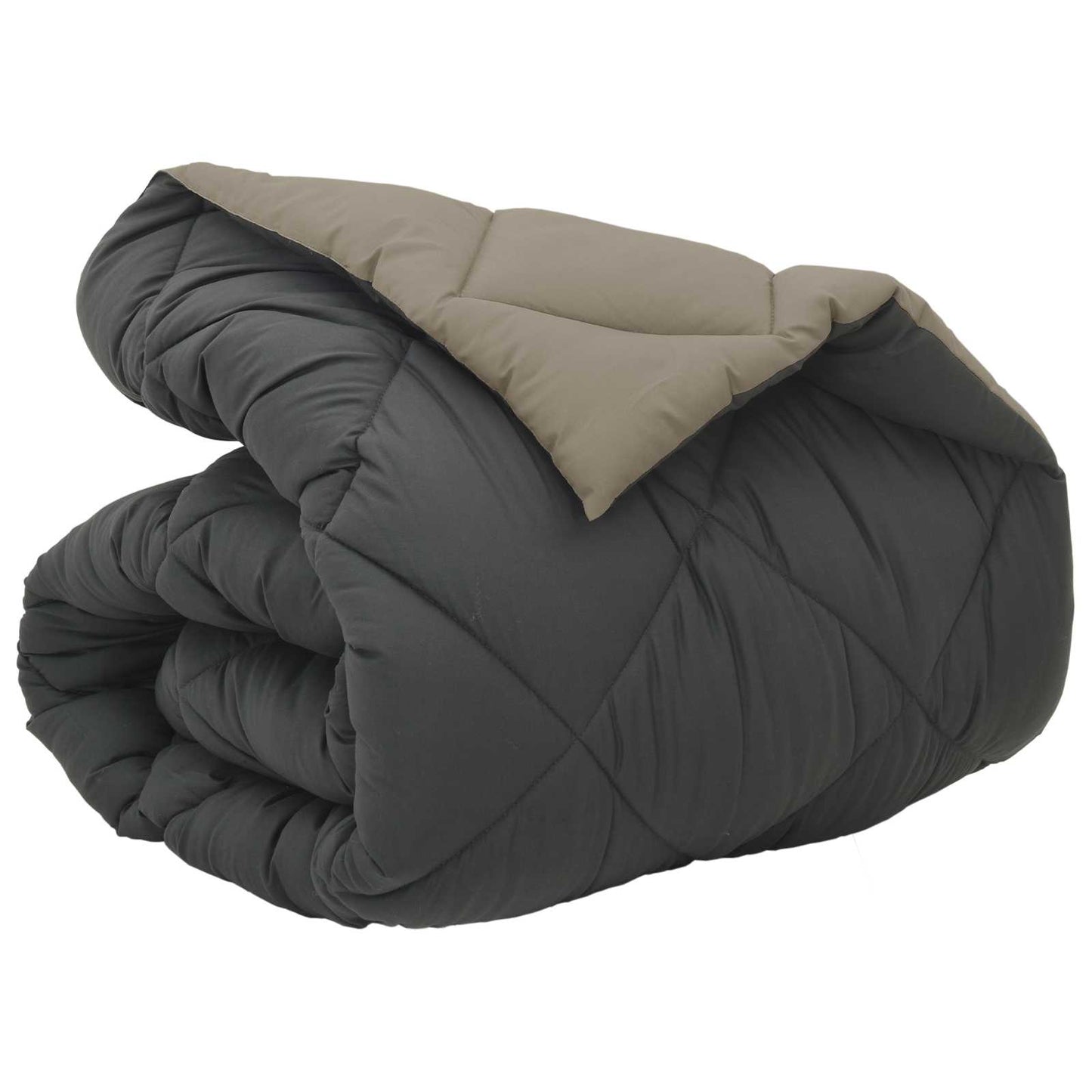 Winter Duvet Light Grey and Anthracite 135 x 200 cm Microfiber