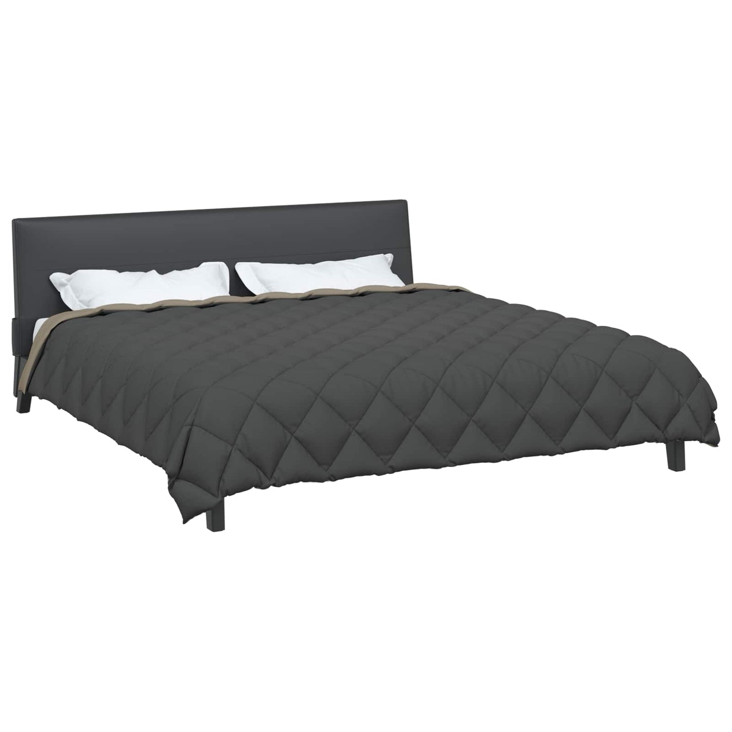 Winter Duvet Light Grey and Anthracite 220 x 240 cm Microfiber