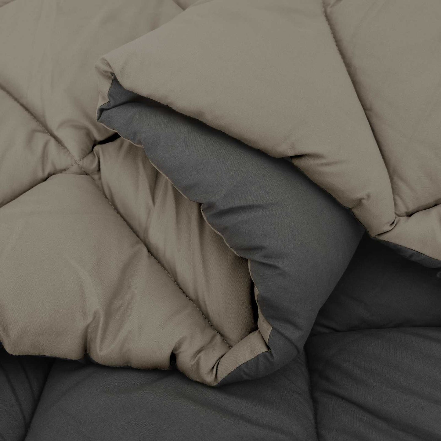 Winter Duvet Light Grey and Anthracite 240 x 260 cm Microfiber