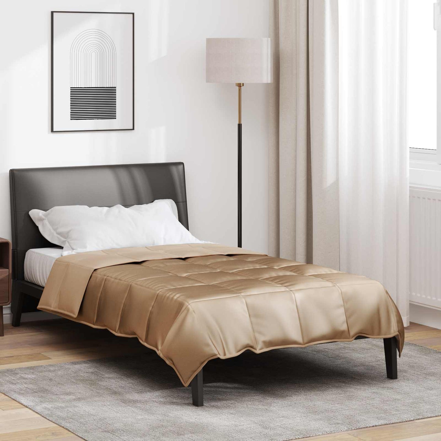 Summer Duvet Gold 135 x 220 cm Satin and Microfiber