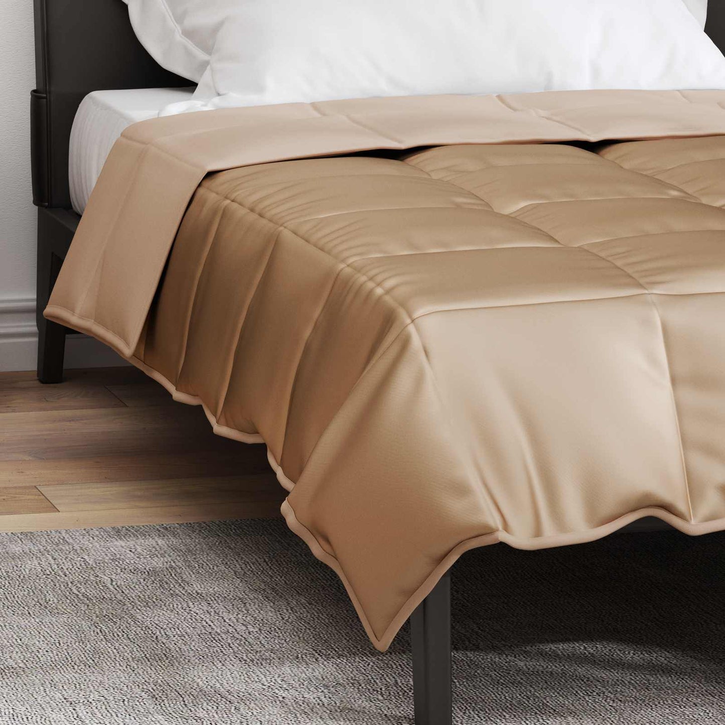 Summer Duvet Gold 155 x 220 cm Satin and Microfiber