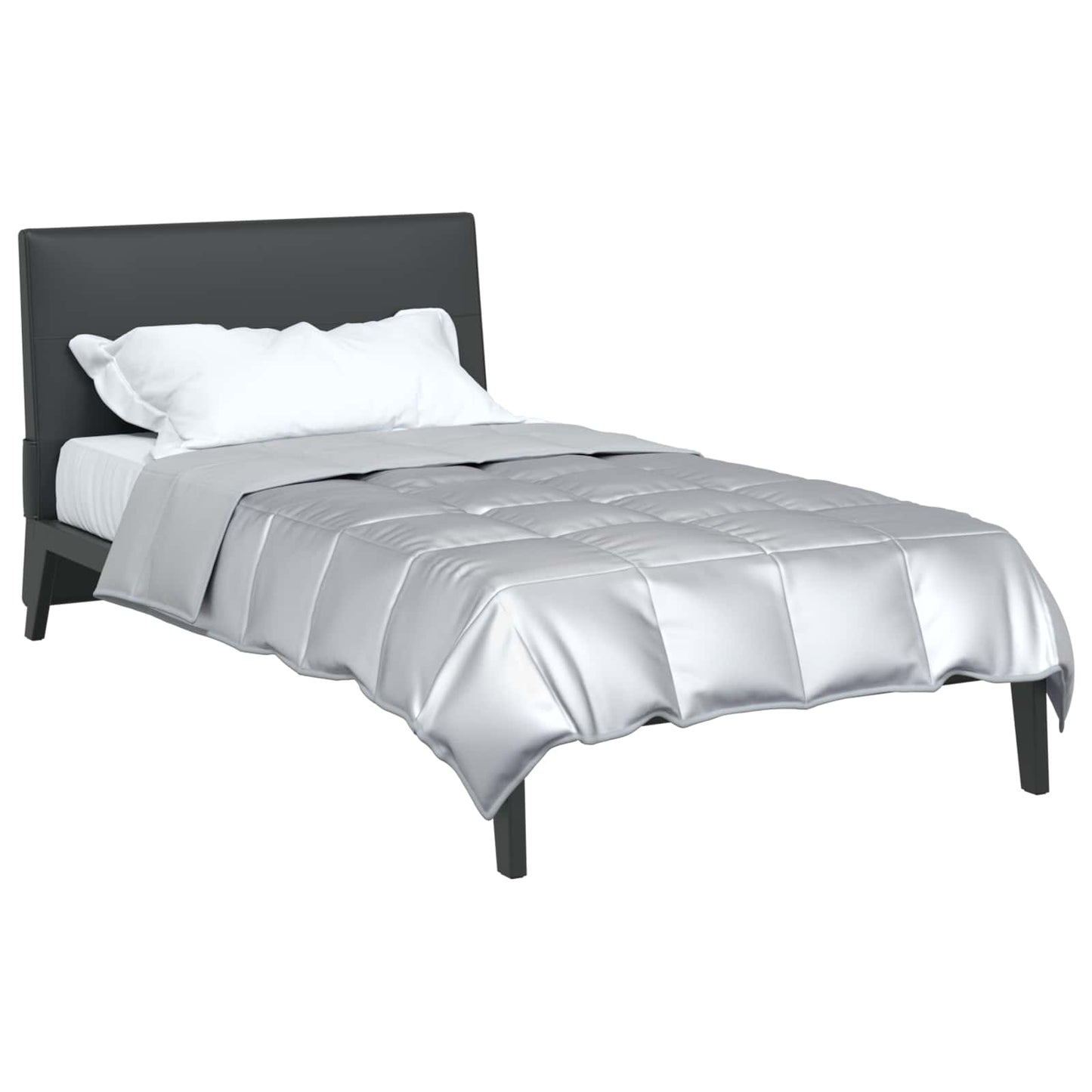 Summer Duvet Silver 140 x 200 cm Satin and Microfiber