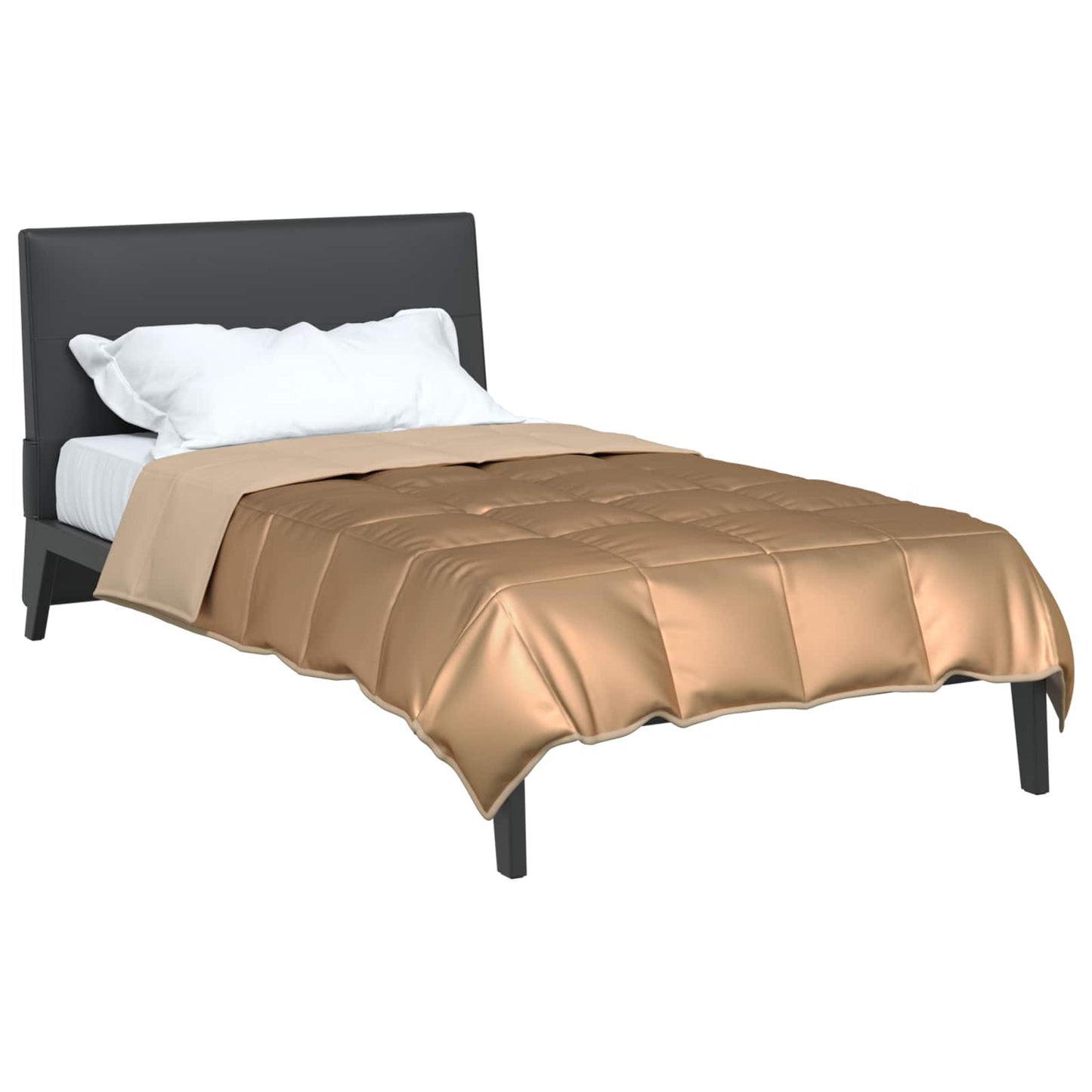 Full Year Duvet Gold 155 x 220 cm Satin and Microfiber