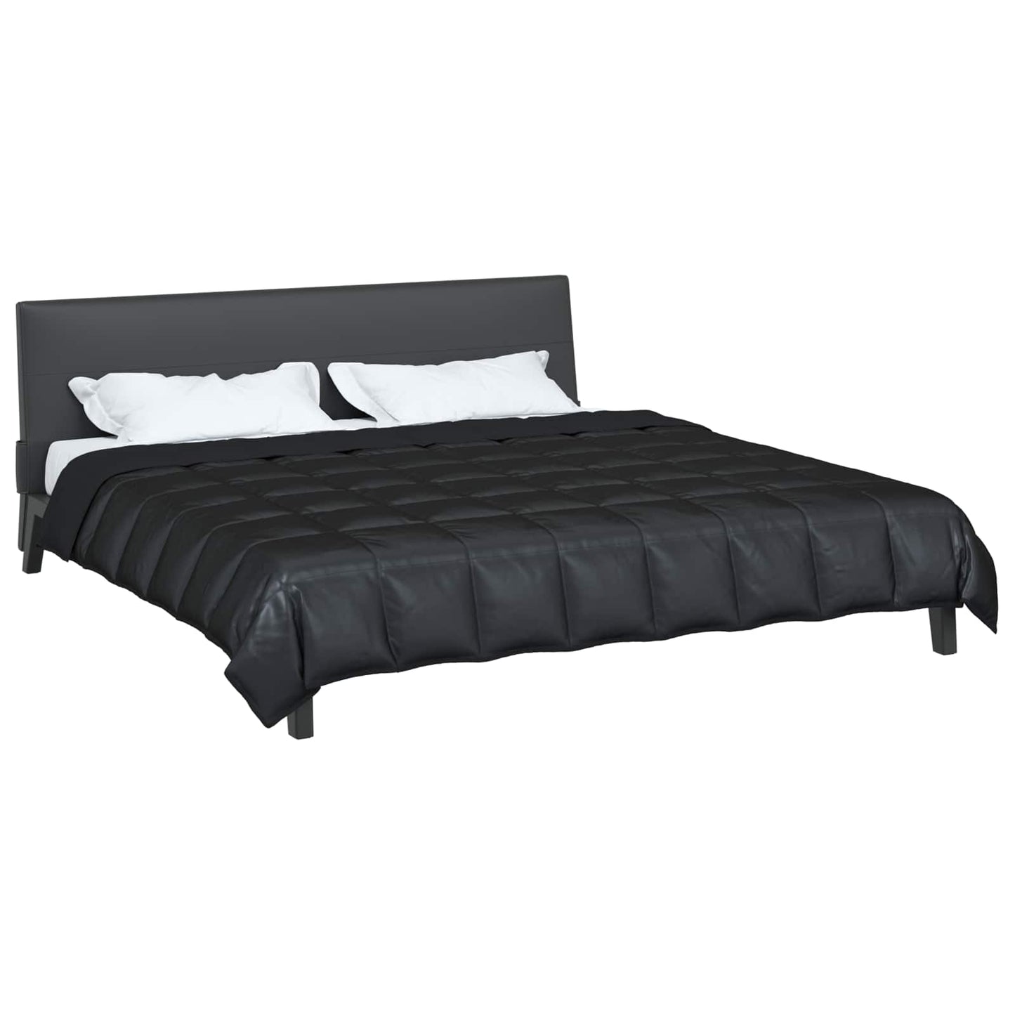 Full Year Duvet Black 240 x 260 cm Satin and Microfiber