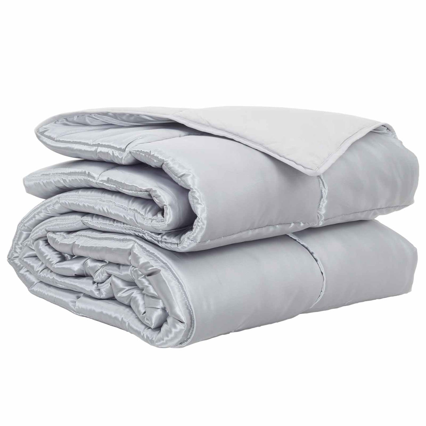 Full Year Duvet Silver 200 x 200 cm Satin and Microfiber
